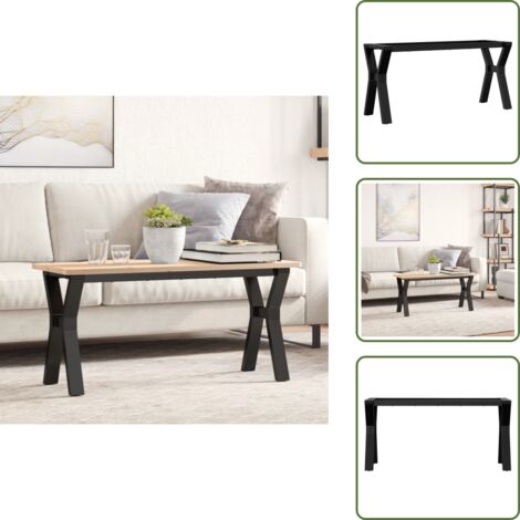 Acero - vidaXL Patas de mesa de centro estructura Y acero 90x30x43 cm - Montaje de mesa