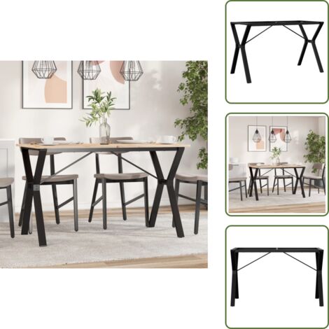Acero - vidaXL Patas de mesa de comedor estructura Y acero 120x60x73 cm - Montaje de mesa