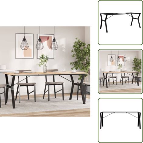 Acero - vidaXL Patas de mesa de comedor estructura Y acero 180x80x73 cm - Montaje rápido