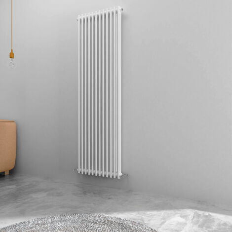 Acezanble 1800x560mm 2 Column White Vertical Traditional Cast Iron Style Radiator