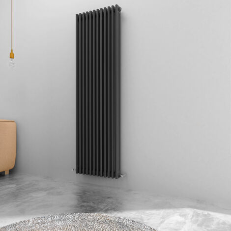 Acezanble 1800x560mm 3 Column Anthracite Vertical Traditional Cast Iron Style Radiator