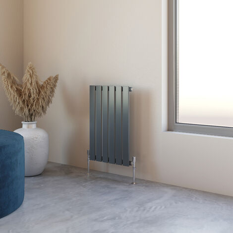 Acezanble 600x408mm Anthracite Horizontal Single Radiator Central Heating Rads Flat Panel