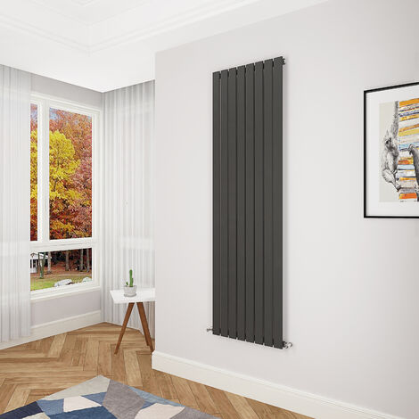 Acezanble Black Flat Panel Radiator 1800 x 544mm Single Panel
