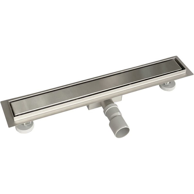 Caniveau de Douche Italienne en Acier Inox Siphon Sol d'évacuation pour Salle de Bain Rectangulaire à Carreler -80 cm - Acezanble