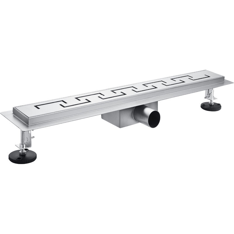 Caniveau de Douche Italienne en Acier Inox Siphon Sol d'évacuation pour Salle de Bain Rectangulaire en Modèle c 100 cm - Acezanble