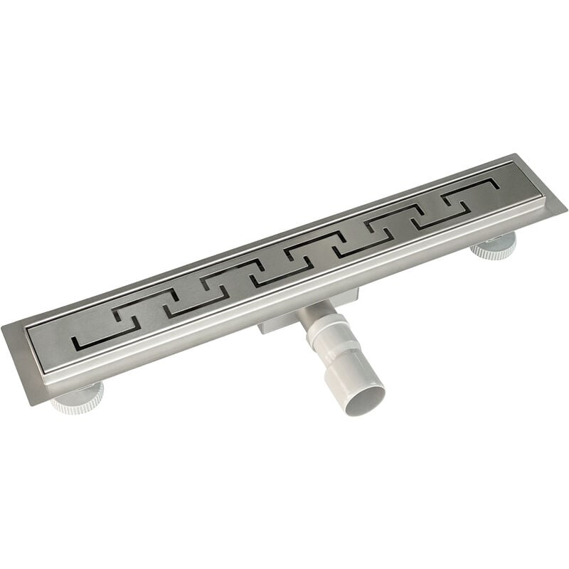 Caniveau de Douche Italienne en Acier Inox Siphon Sol d'évacuation pour Salle de Bain Rectangulaire en Modèle c -80 cm - Acezanble