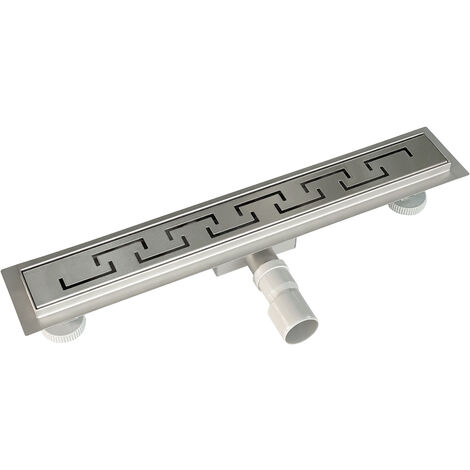Acezanble Caniveau de Douche Italienne en Acier Inox Siphon Sol d'évacuation pour Salle de Bain Rectangulaire en Modèle C -90 cm