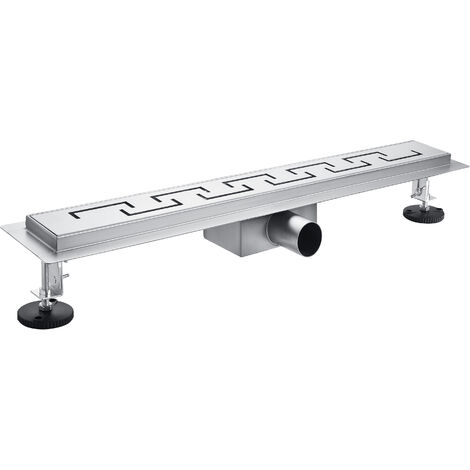 Acezanble Caniveau de Douche Italienne en Acier Inox Siphon Sol d'évacuation pour Salle de Bain Rectangulaire en Modèle C 90 cm
