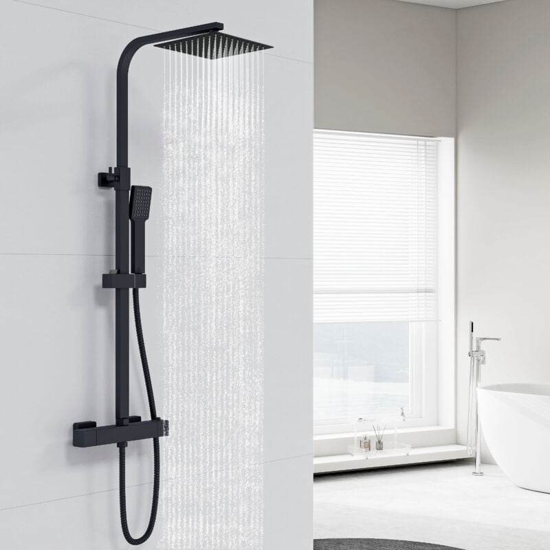 Acezanble Élégant Colonne de Douche Thermostatique Ensemble de Douche en Pluie Set de Douche pour Salle de Bain Colonne de Douche Thermostat avec