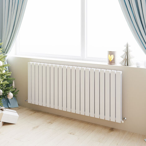 Acezanble Horizontal Flat Panel Radiator Central Heating Rad 600x1428mm Double White