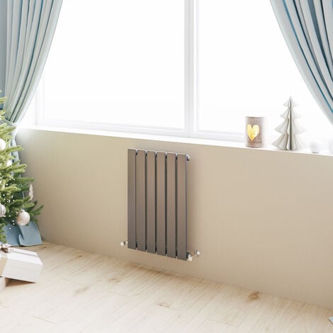 Acezanble Horizontal Flat Panel Radiator Central Heating Rad 600x408mm Single Anthracite