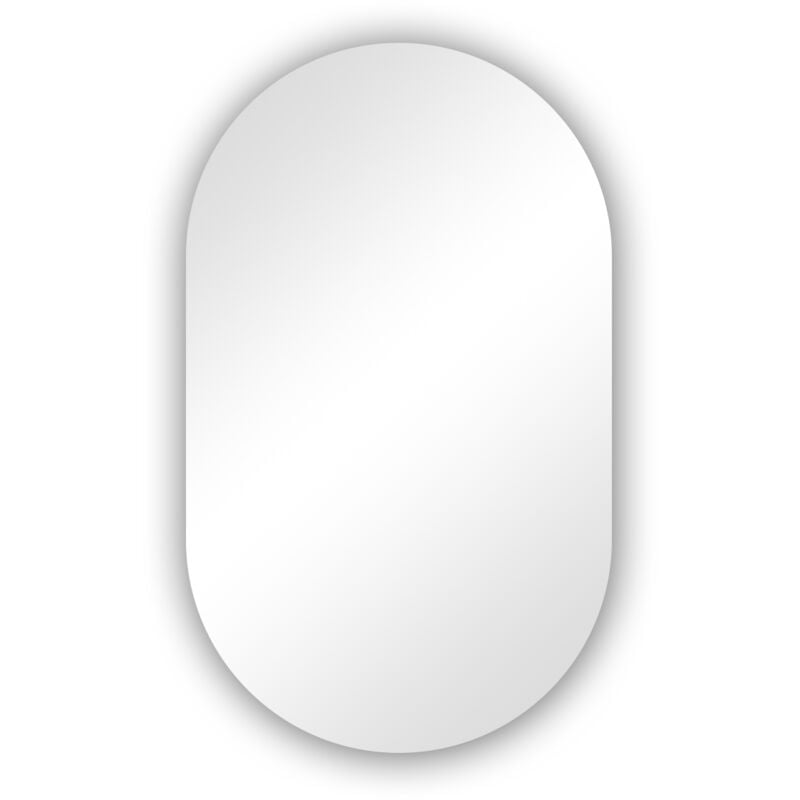 Miroir non lumineux ovale l.50 x H.90cm, Mural Miroir salle de bain - Acezanble