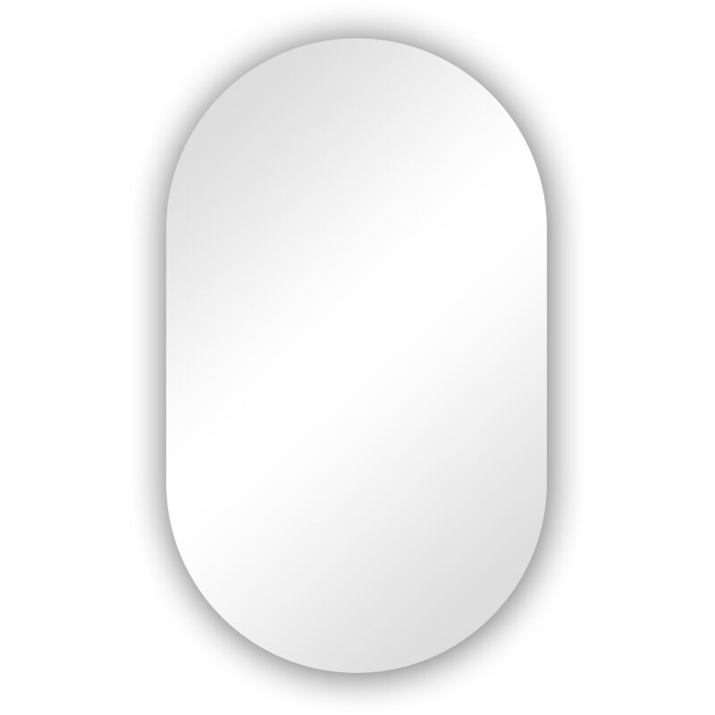 Miroir non lumineux ovale l.60 x H.90cm, Mural Miroir salle de bain - Acezanble