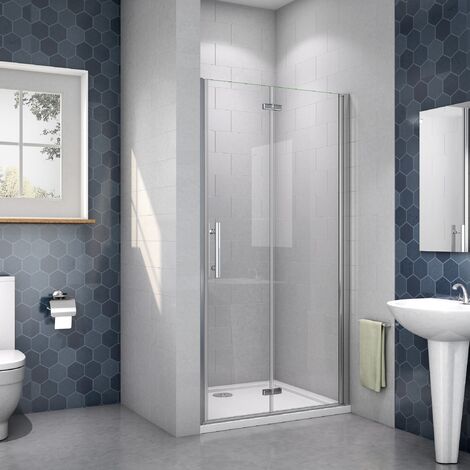 Acezanble Porte de douche pivotante et pliante 70x185cm， en niche