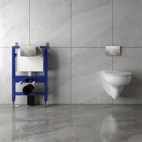 Acezanble RimlessWall Hung Toilet &0.82M Concealed Cistern Frame Set