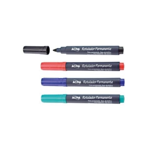 ACHA ROTULADOR PERMANENTE PUNTA REDONDA 1-4 mm NEGRO