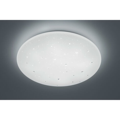ACHAT PLAFONIERA LED CON APPLICAZIONI CRISTALLI DIFFUSORE EFFETTO CIELO STELLATO CON TELECOMANDO FUNZIONE LUCE CALDA-FREDDA, DIMMER E LUCE NOTTURNA IP44 D.60CM 3000-5500K 4000LM 40W DIMMERABILE