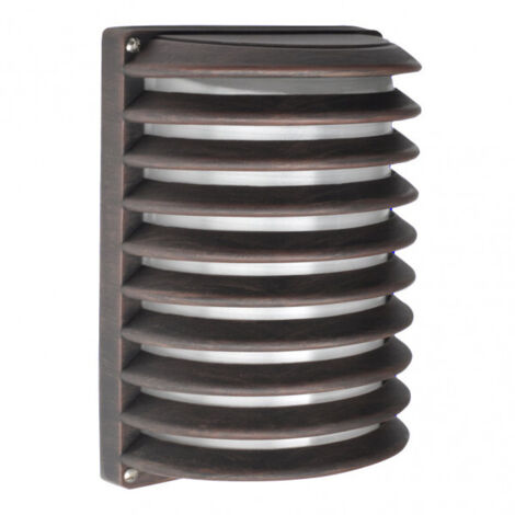 Achernar lampada da parete per esterni alluminio 1xe27 marrone ip44 25,5x18x13x13 cm