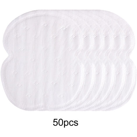 [Achselpads] Mehrgrößen, Vliesstoff (12 x 9,5 cm / 15,5 x 14 cm), weiß, Packung mit 50 oder 100 Stück, schweiß- und geruchshemmend