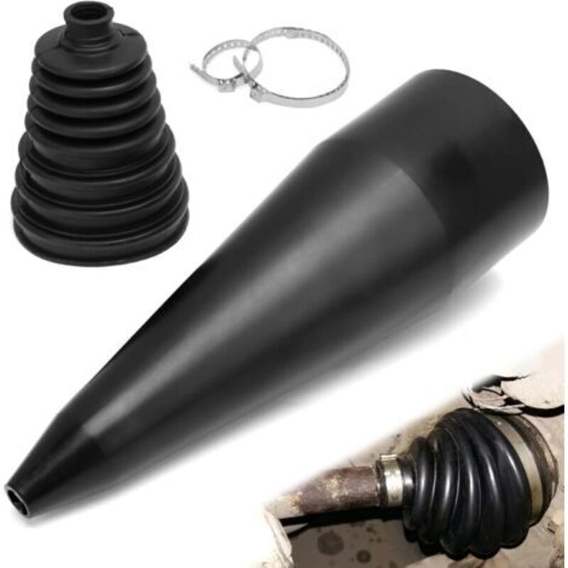 Image of Achsmanschette Universal, mit Metallklammern, Achsmanschette zum Aufkleben, Achsmanschette, schwarz