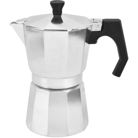 Achteckige Kaffeemaschine aus Aluminium für starken Kaffee, 300 ml, für Herdplatten