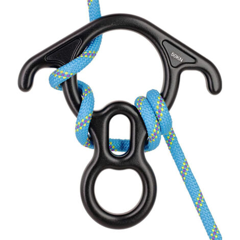 Achter-Abseilgerät zum Klettern und Bouldern – 50 kN Sicherungsgerät