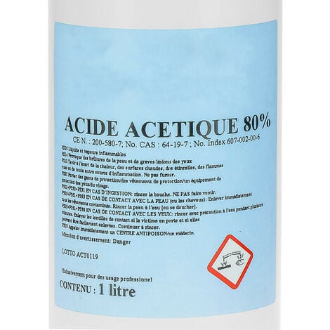 APICULTURE.NET Acide acétique 80 % 1 litre