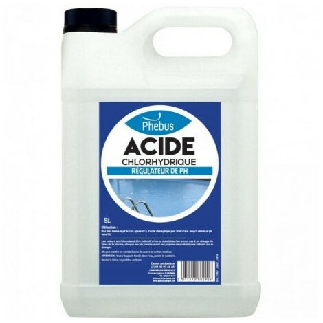 Acide chlorhydrique 20L – Détartrant puissant pour canalisations et surfaces – Dissolution du calcaire et ciment – Mieuxa - Chlorhydrique20l