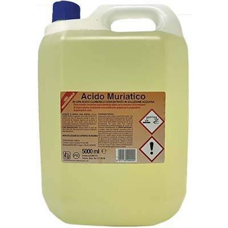 ACIDO CLORIDRICO MURIATICO 30-33% - LT 5 - 4 pezzi