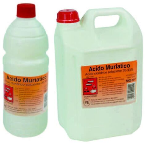 Acido muriatico al 33% 2 varianti - Specifiche: lt.5 - 4 pz