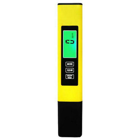 Acidómetro de PH, Detector de calidad del agua, PH Prod EC y TDS, pluma de prueba de valor, conductividad, pluma de prueba de calidad del agua, pluma TDS amarilla