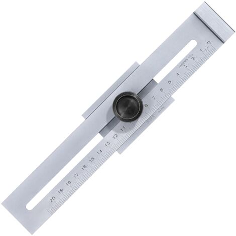 Acier au Carbone Outils de Mesure, 0-200mm Plage de Mesure Jauge de Marquage, Règle de Ligne Coulissante, Trusquin de Traçage Métal pour Menuisier, Ingénieurs, Bricolage