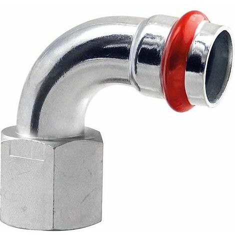 Acier C Contour V Raccord a Sertir Clarinette 90° femelle 18 mm X DN 15 (1/2")
