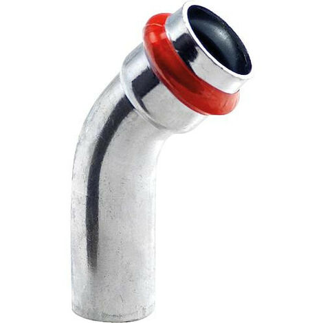 Acier C Contour V Raccord A sertir Coude 45 FXM 15 mm