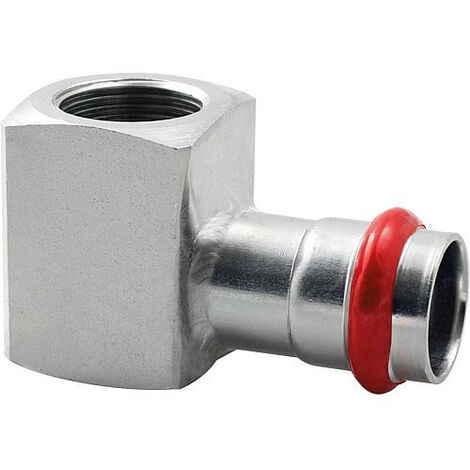 Acier C Contour V raccord A sertir Coude de reduction avec sortie femelle 22 mm X DN 20 (3/4")