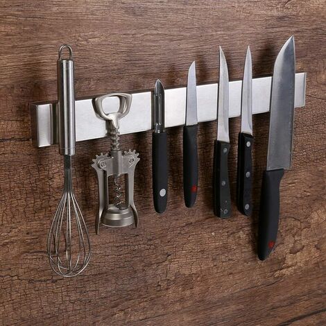 Barre Magnétique pour Couteaux Barre à Couteaux Aimantée 50 x 3.4 x 1.5cm  Porte Couteau