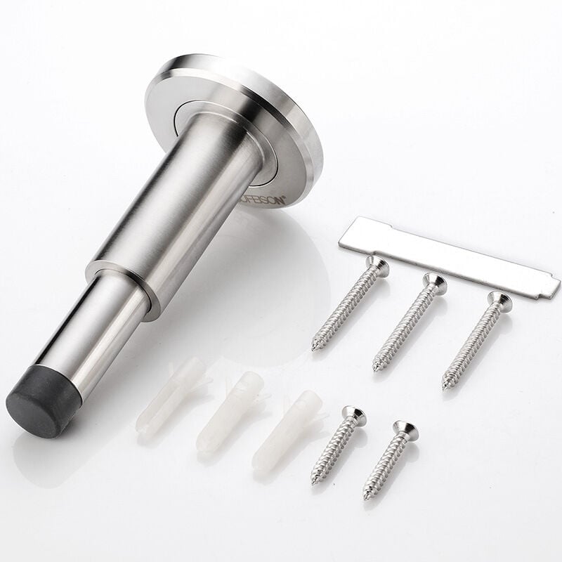 Csparkv - Acier inoxydable 304 Réglable Extra-long arrêt de Porte en caoutchouc Protection Poignee Porte butoir de porte mural butée de porte murale
