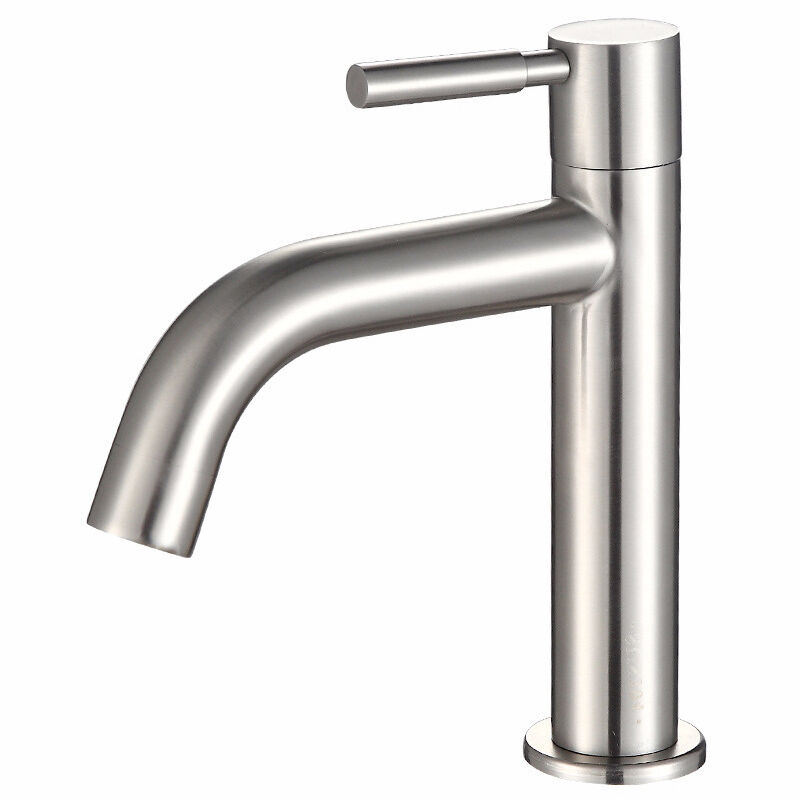 Acier inoxydable 304 tréfilage galvanoplastie simple coude à froid lavabo robinet de coude froid et chaud (coude)