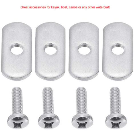 Acier inoxydable 316 Kayak Rail Rail Vis Écrous de Piste Matériel Kayak Montage Remplacement Kit Bateau Extérieur Outil Accessoires 4pcs  M5  10