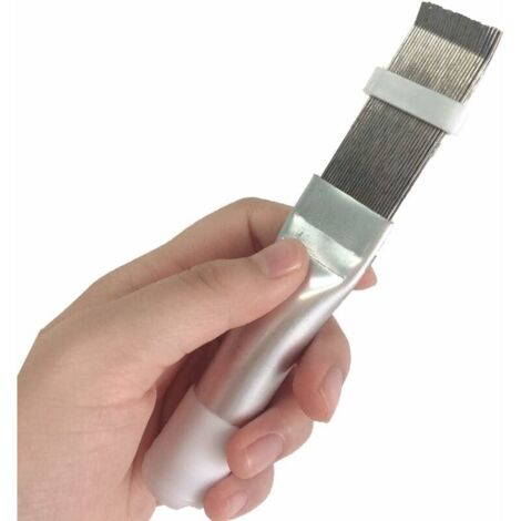 Acier inoxydable climatiseur peigne à ailettes condenseur et radiateur ailette lisseur nettoyant outil de réparation métal climatisation brosse de nettoyage accessoire