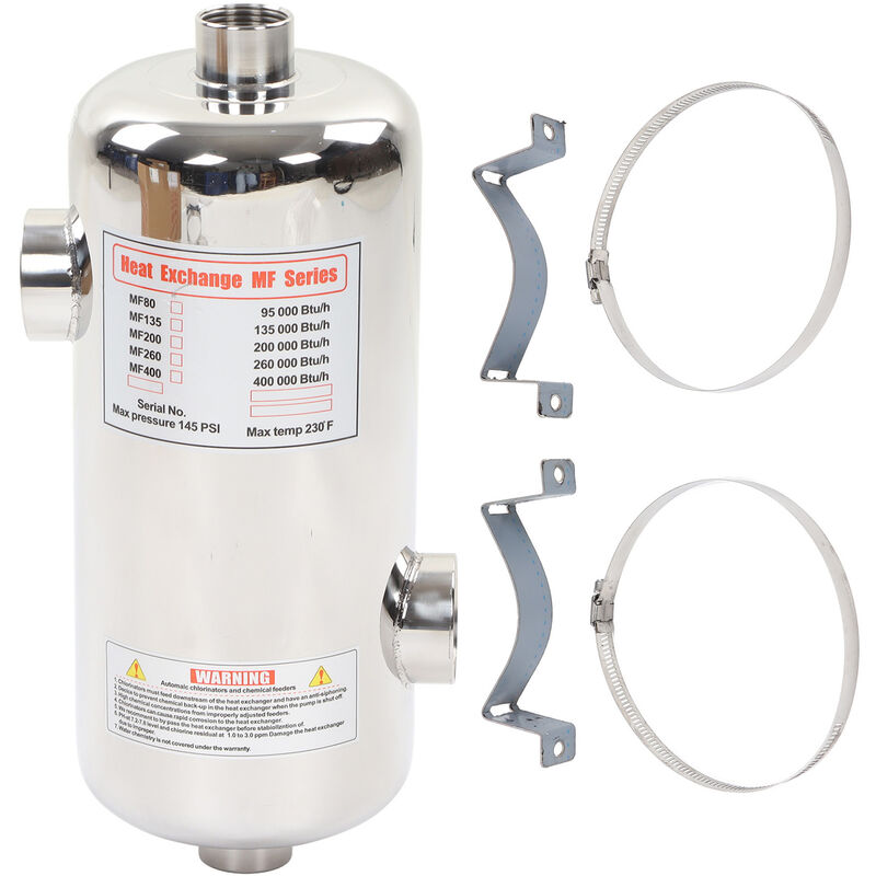 Eosnow - Acier inoxydable d'échangeur de chaleur de piscine de 40KW pour le chauffage solaire de piscine de station thermale