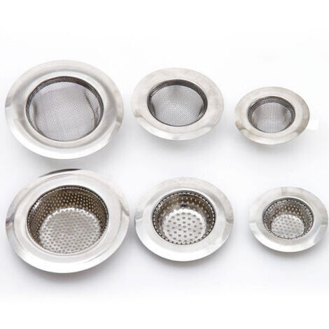 Acier inoxydable évier filtre maille cuisine fournitures métal laitier entonnoir outil égout drain anti-blocage sol drain