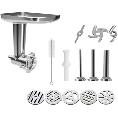 TRIMEC Acier Inoxydable Hachoir à Viande pour KitchenAid Robot Pâtissier Accessoires