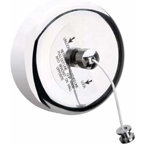 Acier Inoxydable Rétractable Corde À Linge Rétractable Étendoir À Vetements Extensible 3,8M Séchoir À Linge Rétractable Intérieur Extensible Étendoir À Linge Pour Hôtel,Salle De Bains,Balcon