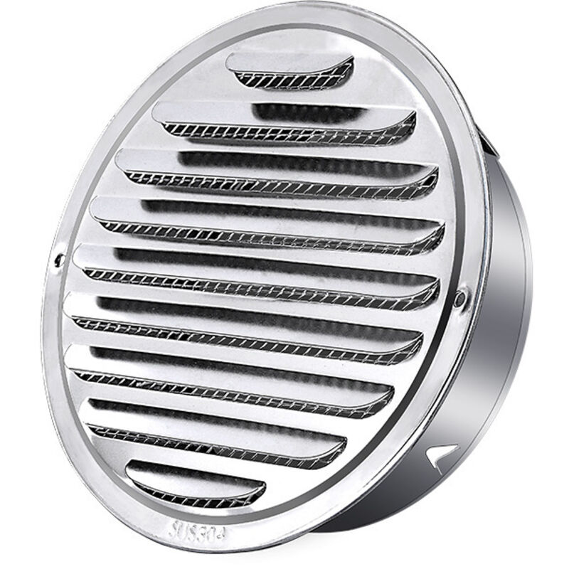 Rapanda - Acier Inoxydable Rond Grille de Ventilation de Tuyau D'échappement 120mm, Capot de Sortie D'air, Grille D'évacuation D'air Ronde, Hotte de