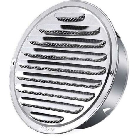Acier Inoxydable Rond Grille de Ventilation de Tuyau D'échappement 120mm, Capot de Sortie D'air, Grille D'évacuation D'air Ronde, Hotte de Désenfumage Avec Moustiquaire
