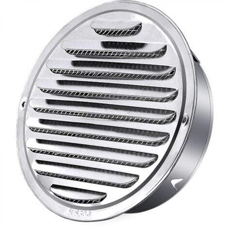 Acier Inoxydable Rond Grille de Ventilation de Tuyau D'échappement 120mm, Capot de Sortie D'air, Grille D'évacuation D'air Ronde, Hotte de Désenfumage Avec Moustiquaire