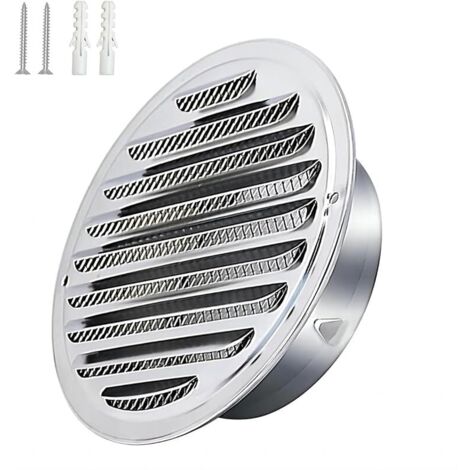 Acier Inoxydable Rond Grille de Ventilation de Tuyau D'échappement 180mm, Capot de Sortie D'air, Grille D'évacuation D'air Ronde, Hotte de Désenfumage Avec Moustiquaire