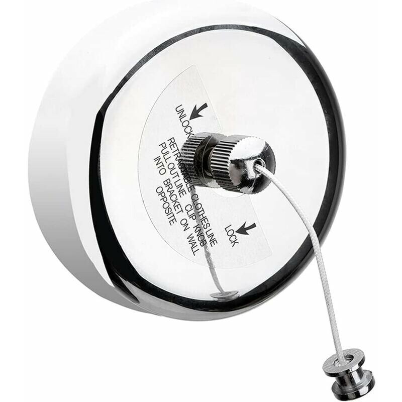 Acier Inoxydable Rétractable Corde à Linge Rétractable étendoir à Vetements Extensible 3,8M Séchoir à Linge Rétractable Intérieur Extensible étendoir