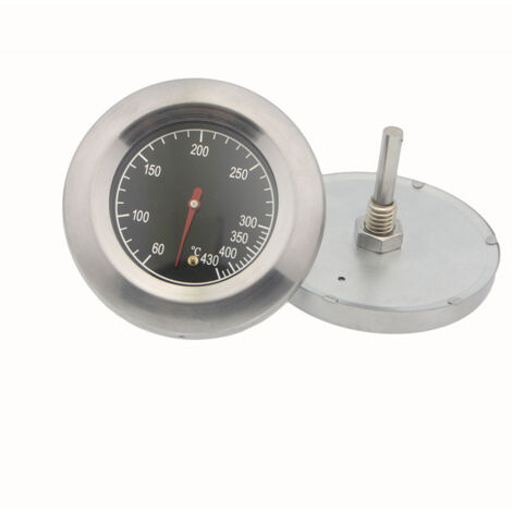 Acier Inoxydable Thermomètre,Métal Thermomètre,Pour Barbecue En Acier Inoxydable Barbecue À Gaz Barbecue,(60°C -430°C)